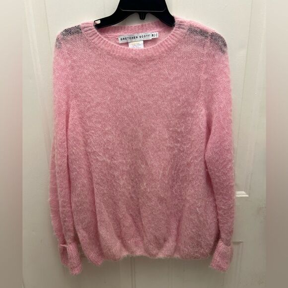 Gretchen Scott Women's Pink Wool Blend Fuzzy Sweater Size M - Picture 1 of 7